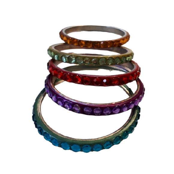 Colorful crystal bangles - Picture 3 of 3